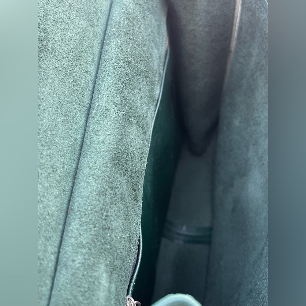 Vintage Coach Willis Satchel Bag In Bottle Green Full Grain Leather 9927 - Picture 10 of 11